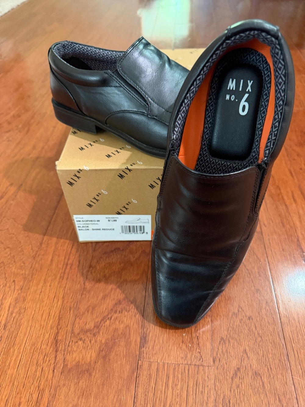 Mix No. 6 Black Slip-On Leather Loafers